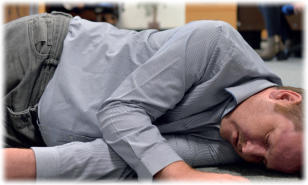 Gentleman unconscious at work